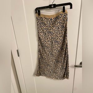 Midi slip cheetah skirt